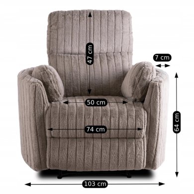 Кресло мягкое раскладное с реклайнером Mebel Elit RAUL Серый ME.RAUL/P/SZTR/FW фото - 14