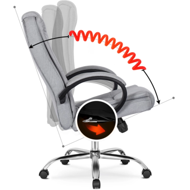 Крісло поворотне Mebel Elit CADI | Сірий - 4 Крісло поворотне Mebel Elit CADI | Сірий ME.CADI/P/T/FO фото - 4