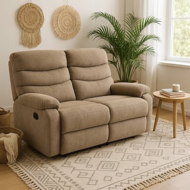 Кресло мягкое раскладное с реклайнером Kontrast VERA DUO Светло-коричневый 5.01.84847 фото - 9