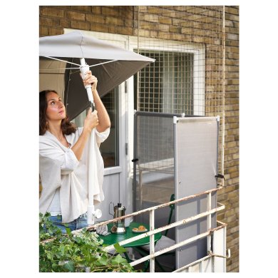 IKEA Садова парасоля LILLEO 150х100 см Сірий (ИКЕА ЛИЛЛЕО) 10504632 фото - 3