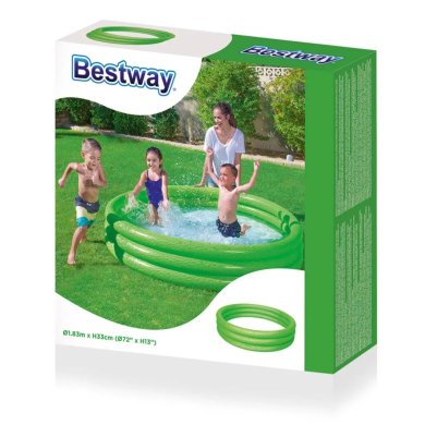 Надувной детский бассейн Bestway 51027B 183х33 см Зеленый BES51027Bgreen фото - 3