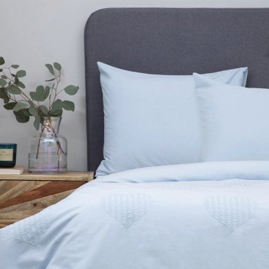 Комплект постельного белья Homla EMILLE PREMIUM 160x200 см Голубой 213554 фото - 5