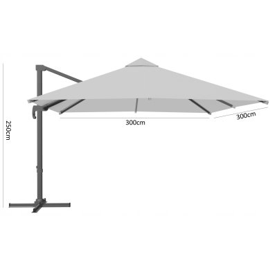 Садова парасоля з чохлом Garden Line ROMA 300х300 см Бежевий GAO5408 фото - 12