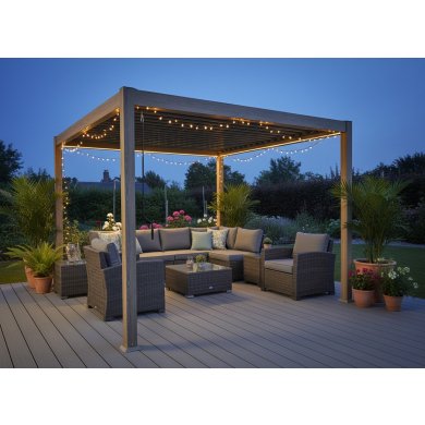 Пергола с LED подсветкой Garden Line 4x3 м Дерево RIT1439 фото - 4