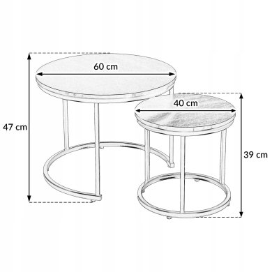 Комплект журнальных столов Kontrast SK115CZ Черный - 8 Комплект журнальных столов Kontrast SK115CZ Черный 6.06.14690 фото - 8