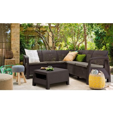 Комплект садових меблів Keter CORFU RELAX Коричневий - 2 Комплект садових меблів Keter CORFU RELAX Коричневий 227815 фото - 2