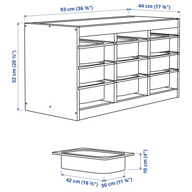 IKEA Стеллаж с контейнерами TROFAST (ИКЕА ТРОФАСТ) 79102958 фото - 10