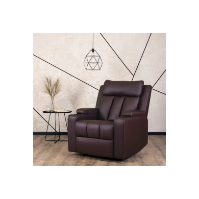Кресло мягкое раскладное с реклайнером Mebel Elit KOBI Коричневый ME.KOBI/BR/E/FW фото - 11