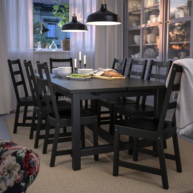 IKEA Обеденный стул NORDVIKEN Черный (ИКЕА НОРДВИКЕН) 40369109 фото - 6
