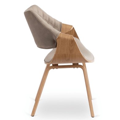 Обідній стілець Mebel Elit LUISE Welur Бежевий ME.LUISE/BZ/DZ/V/DG/K фото - 3