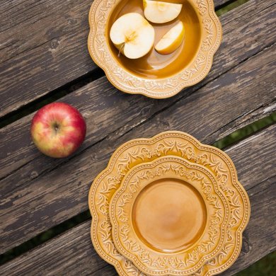 Глибока тарілка Homla SALTIS 22 см Бурштиновий 241376 фото - 8