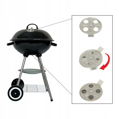 Вугільний гриль Kontrast BBQ 1014 Чорний - 4 Вугільний гриль Kontrast BBQ 1014 Чорний 5.22.14348 фото - 4