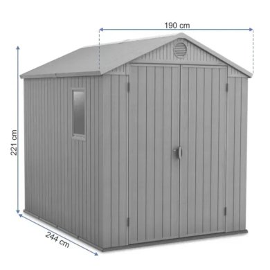 Садовый домик Keter DARWIN 190х244х221 см Коричневый 249362 фото - 16