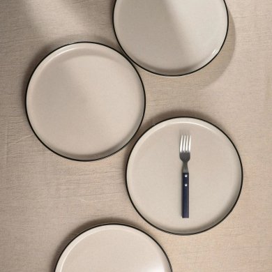 Набор обеденный тарелок Homla AZRA 27,5 см 4 шт Бежевый 244172 фото - 6