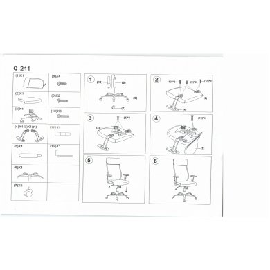 Офісне крісло Signal Q-211 Чорний OBRQ211C фото - 3