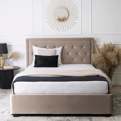 Ліжко Mebel Elit CROS Welur 140x200 см Бежевий - 7 Ліжко Mebel Elit CROS Welur 140x200 см Бежевий ME.CROS/140/BZ/V/LOZZPOJ фото - 7