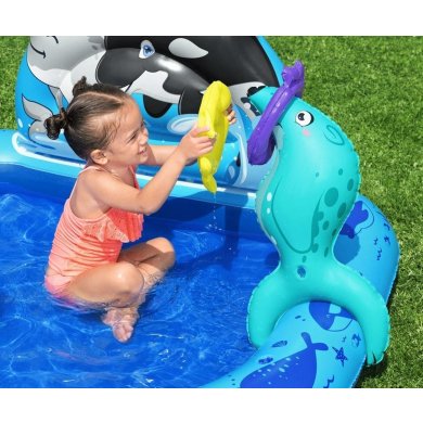 Надувной детский бассейн Bestway 53156 POLAR PALS 134х131х73 см Принт BES53156 фото - 10