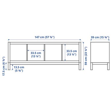IKEA Стеллаж KALLAX Белый (ИКЕА КАЛЛАКС) 59442666 фото - 2