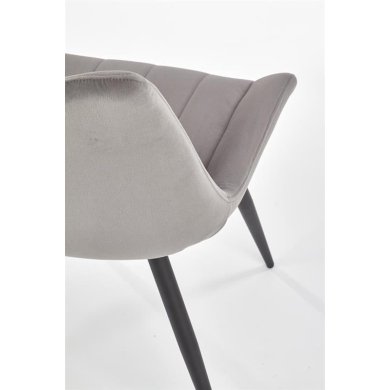 Обідній стілець Halmar K-388 Welur Сірий V-CH-K/388-KR-POPIELATY фото - 7