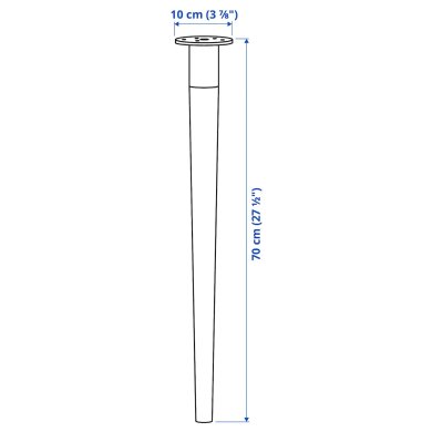 IKEA Ножка для стола HILVER 70 см Бамбук (ИКЕА HILVER) 80278273 фото - 4