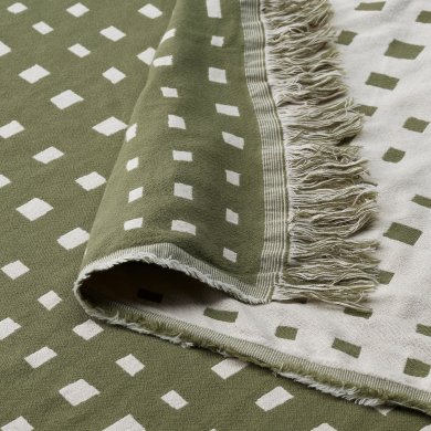 Плед SVARTTAG 130х170 см Зеленый - 2 IKEA Плед SVARTTAG 130х170 см Зеленый (ИКЕА СВАРТТАГ) 50572228 фото - 2