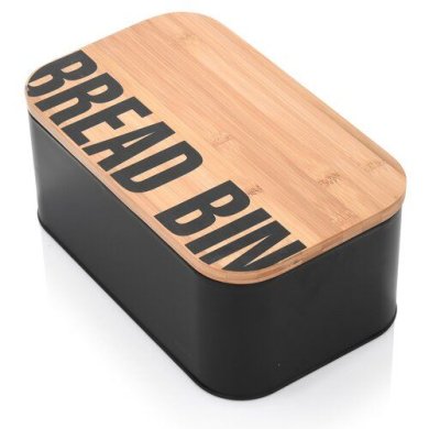 Хлебница Duka Loft 30.5x18x13 см | Черный / Дерево 2220063 фото - 2