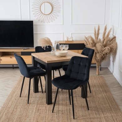 Обеденный стул Mebel Elit CHRIS Welur Черный ME.CHRIS/CZ/CZ/V/K фото - 5