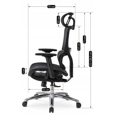 Офисное кресло Mebel Elit ROYAL Черный - 22 Офисное кресло Mebel Elit ROYAL Черный ME.ROYAL/CZ/T/FO фото - 22