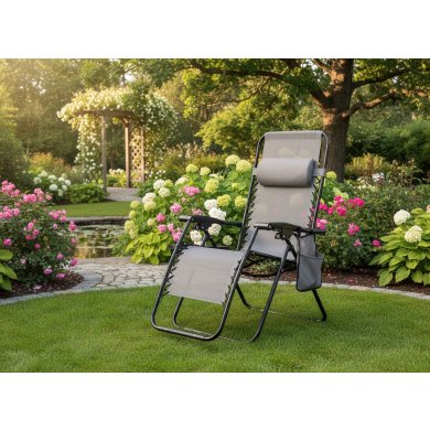 Складной шезлонг Garden Line LEZ5758 Серый LEZ5758 фото - 9