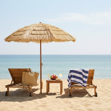 Садовый зонт Garden Line 155 см Коричневый GAO8371 фото - 6