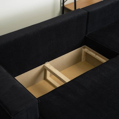 Розкладний диван Mebel Elit ALEX Чорний - 9 Розкладний диван Mebel Elit ALEX Чорний MGK.FILO/LINCOLN100/NAR фото - 9