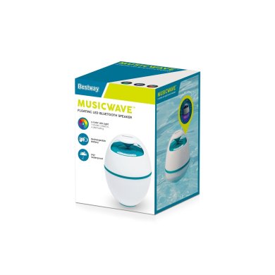 Плаваюча Bluetooth колонка з LED підсвіткою Bestway 58700 Білий BES58700 фото - 6