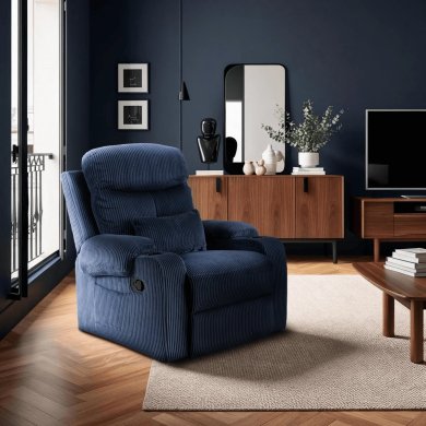 Крісло м'яке розкладне з реклайнером Mebel Elit TORRES Velvet Синій ME.TORRES/GR/SZTR/FW фото - 13