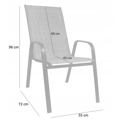 Комплект садових стільців Garden Line NEO3685 2 шт Чорний NEO3685 фото - 7