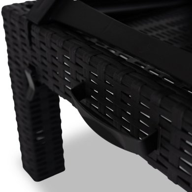 Складной шезлонг Mebel Elit LUIZJANA Черный - 12 Складной шезлонг Mebel Elit LUIZJANA Черный ME.LUIZJANA/CZ/P/T/OGR/LEZ фото - 12