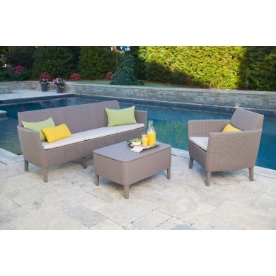 Садовый диван Keter SALEMO 3 Капучино 244094 фото - 3