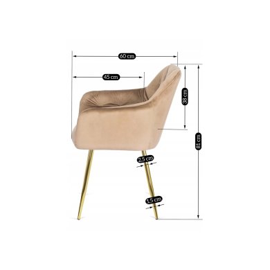 Обеденный стул Mebel Elit RAYA Бежевый - 10 Обеденный стул Mebel Elit RAYA Бежевый ME.RAYA/BZ/ZL/V/K фото - 10