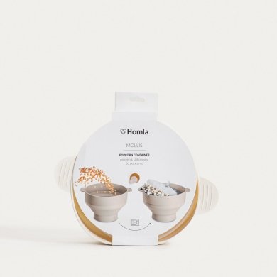 Складная миска для попкорна Homla MOLLIS 20 см Экрю 243092 фото - 5