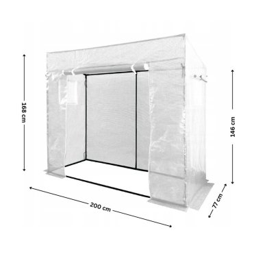 Парник теплиця Garden Line 200x77x168 см Білий TUN0766 фото - 11