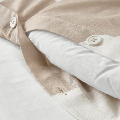 IKEA Комплект постельного белья KLYNNETAG 150x200 см Бежевый (ИКЕА КЛИННЕТАГ) 30524851 фото - 7