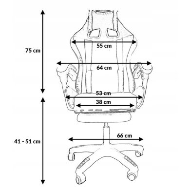 Геймерське крісло Kontrast KG104 Чорний - 3 Геймерське крісло Kontrast KG104 Чорний 5.90.20214 фото - 3