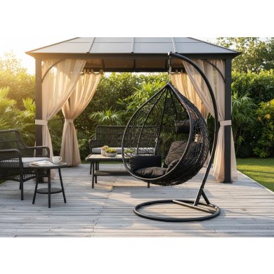 Підвісне крісло-кокон Garden Line FAT1043 Чорний FAT1043 фото - 2