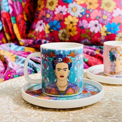 Чашка с блюдцем Homla FRIDA KAHLO 200 мл Принт - 4 Чашка с блюдцем Homla FRIDA KAHLO 200 мл Принт 226240 фото - 4