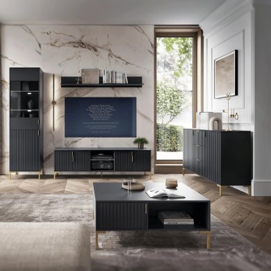 Комод Mebel Elit TORELLO 2 Чорний - 4 Комод Mebel Elit TORELLO 2 Чорний W.FLINN/FL06/CZ/CZMAT/ZL/KOM2D фото - 4