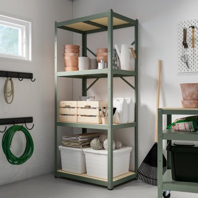 IKEA Стеллаж BROR Зеленый (ИКЕА БРОР) 69516138 фото - 2