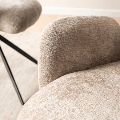 Обідній стілець поворотний Mebel Elit ALVARO Boucle Бежевий ME.ALVARO/BZ/TB/K фото - 10