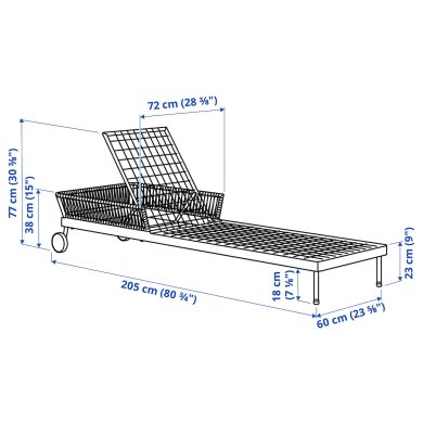 Шезлонг SEGERON Білий - 2 IKEA Шезлонг SEGERON Білий (ИКЕА СЕГЕРОН) 20510798 фото - 2
