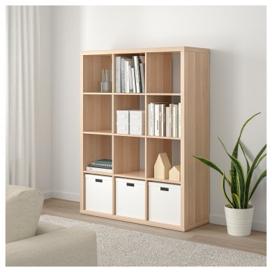 IKEA Стеллаж KALLAX Дуб (ИКЕА КАЛЛАКС) 40409935 фото - 2