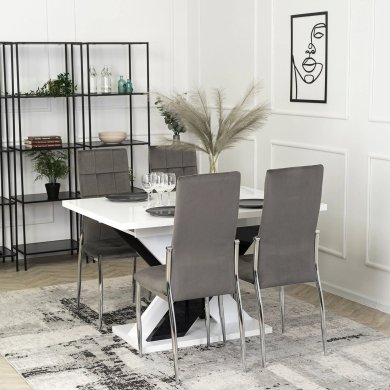 Обідній стілець Mebel Elit MOLLY Welur Сірий ME.MOLLY/P/CH/V/K фото - 6