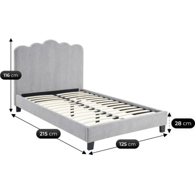 Ліжко Mebel Elit CRATER 120x200 см Сірий ME.CRATER/120/P/T/LOZ фото - 3